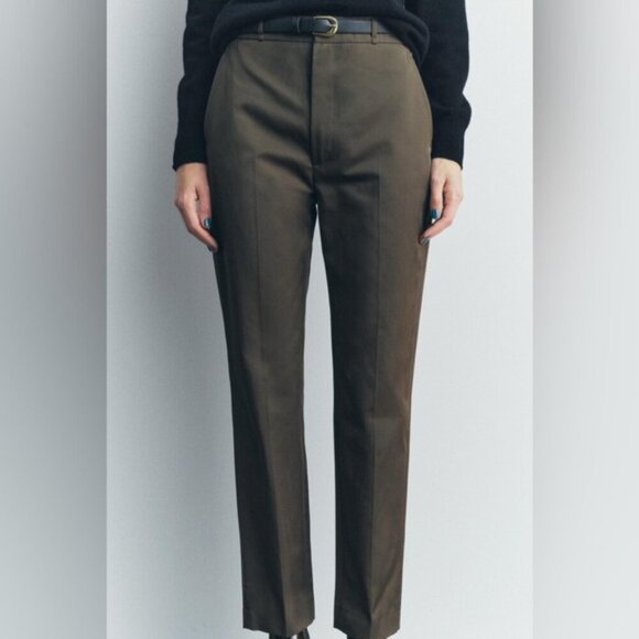 NWT Zara Collection belted trousers Sz L - Picture 1 of 13